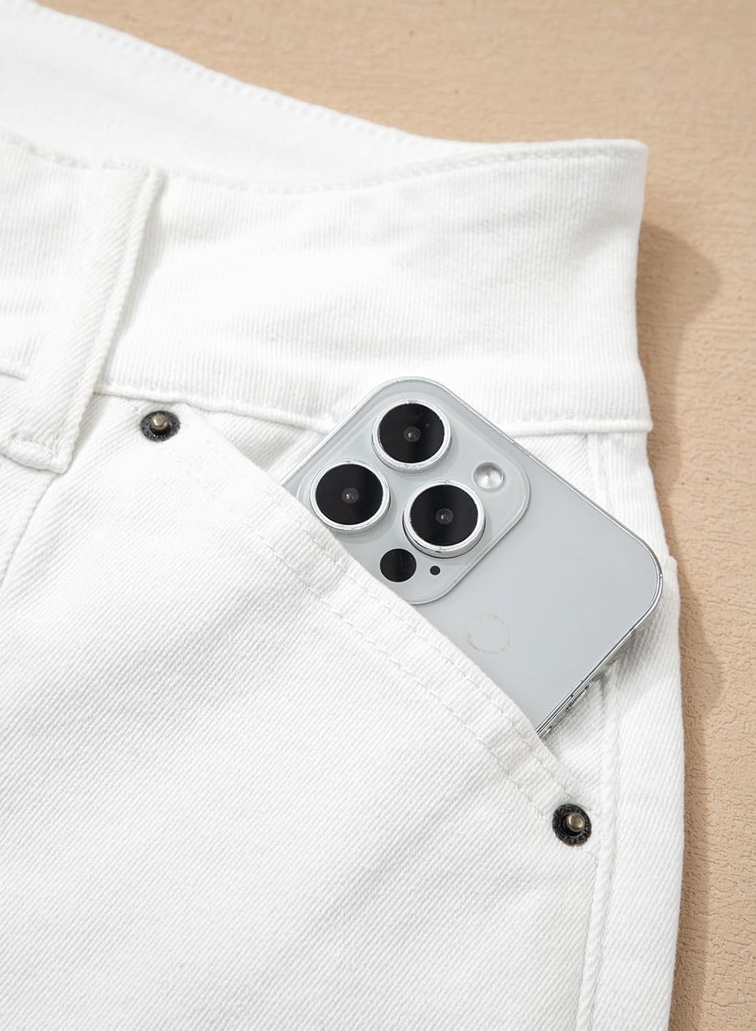 Sidefeel Women's Wide Leg Jeans High Waisted Stretchy Straight Leg Jeans Trendy Seamed Front Loose Denim Pants - Image 5