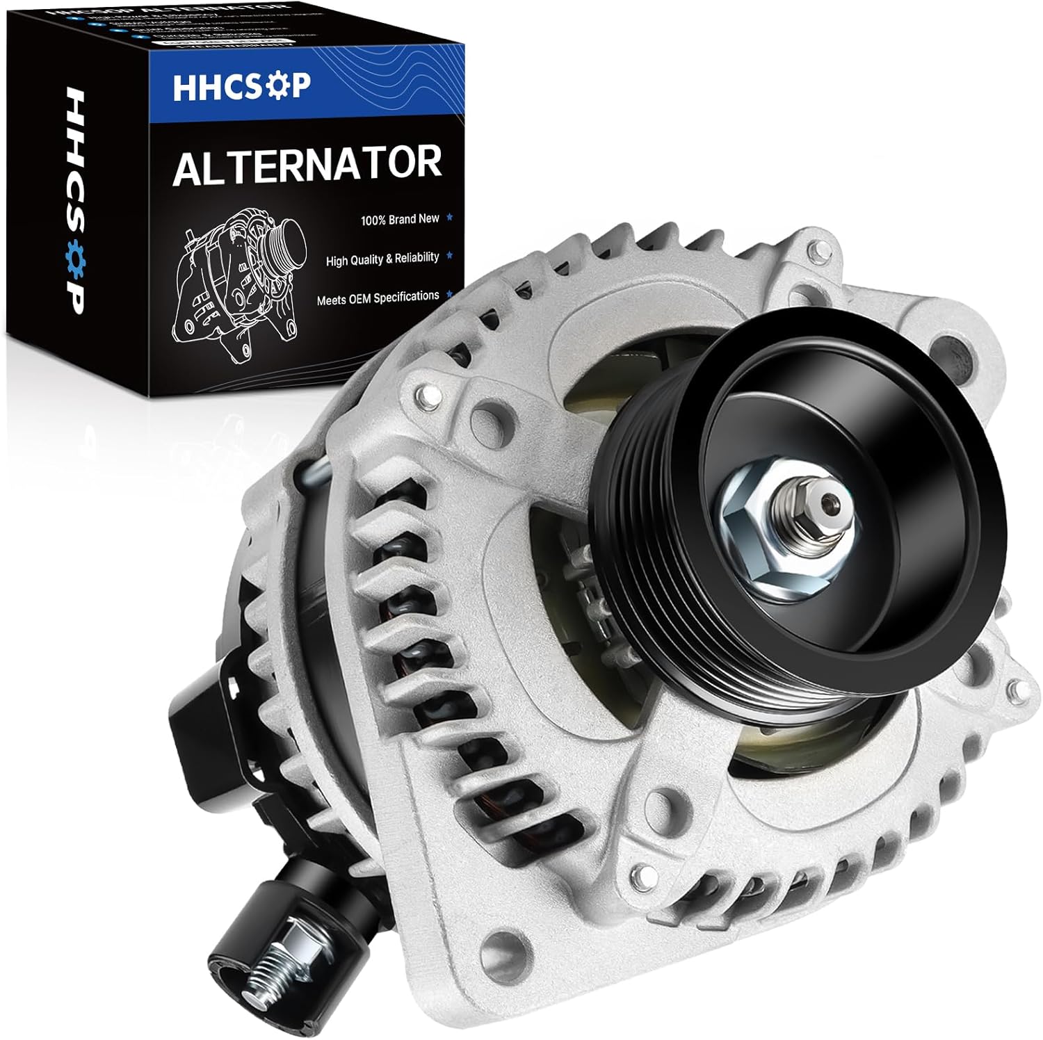 New Alternator 130A Replacement for 2008 2009 2010 Honda Odyssey, 2009-2011 Ridgeline Pilot, 2010 2011 2012 2013 Acura MDX ZDX, 2010-2014 TSX, 09-14 TL V6 3.5 3.7 3.5L 3.7L 31100-RGW-A01 11391 AL1311X