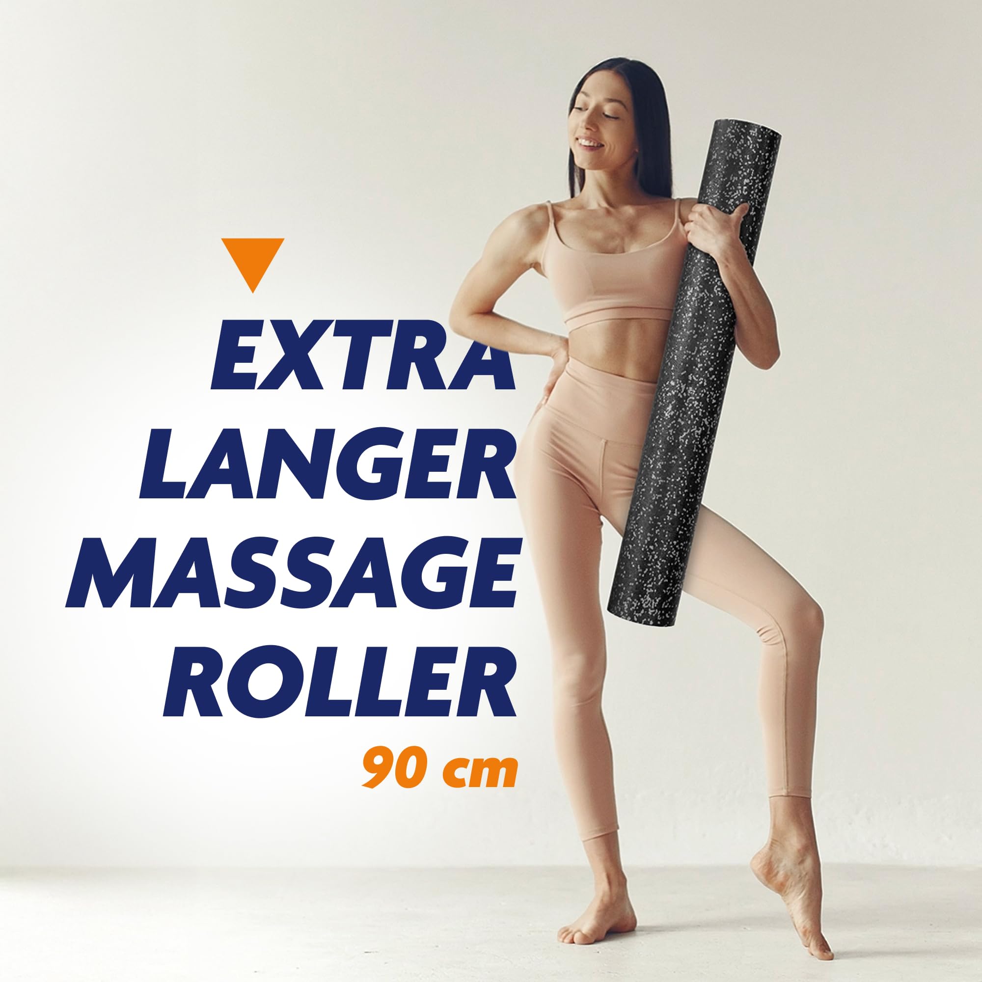 Tenso Long, Schaumstoff-Fitnessrolle, Pilates Roller, Schaumstoffrolle für Yoga, Länge: 90cm