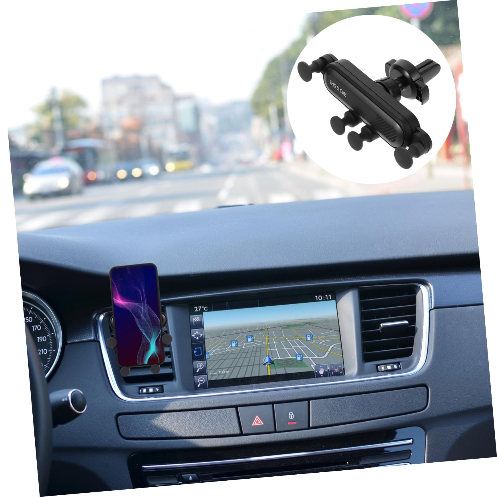 Mobestech 3pezzi Supporto per Cellulare da Auto Invisibile Supporto Telescopico per Bocchetta Aria Design Innovativo Antiscivolo Compatibile con Smartphone da Rotazione e Stabilità Avanzata