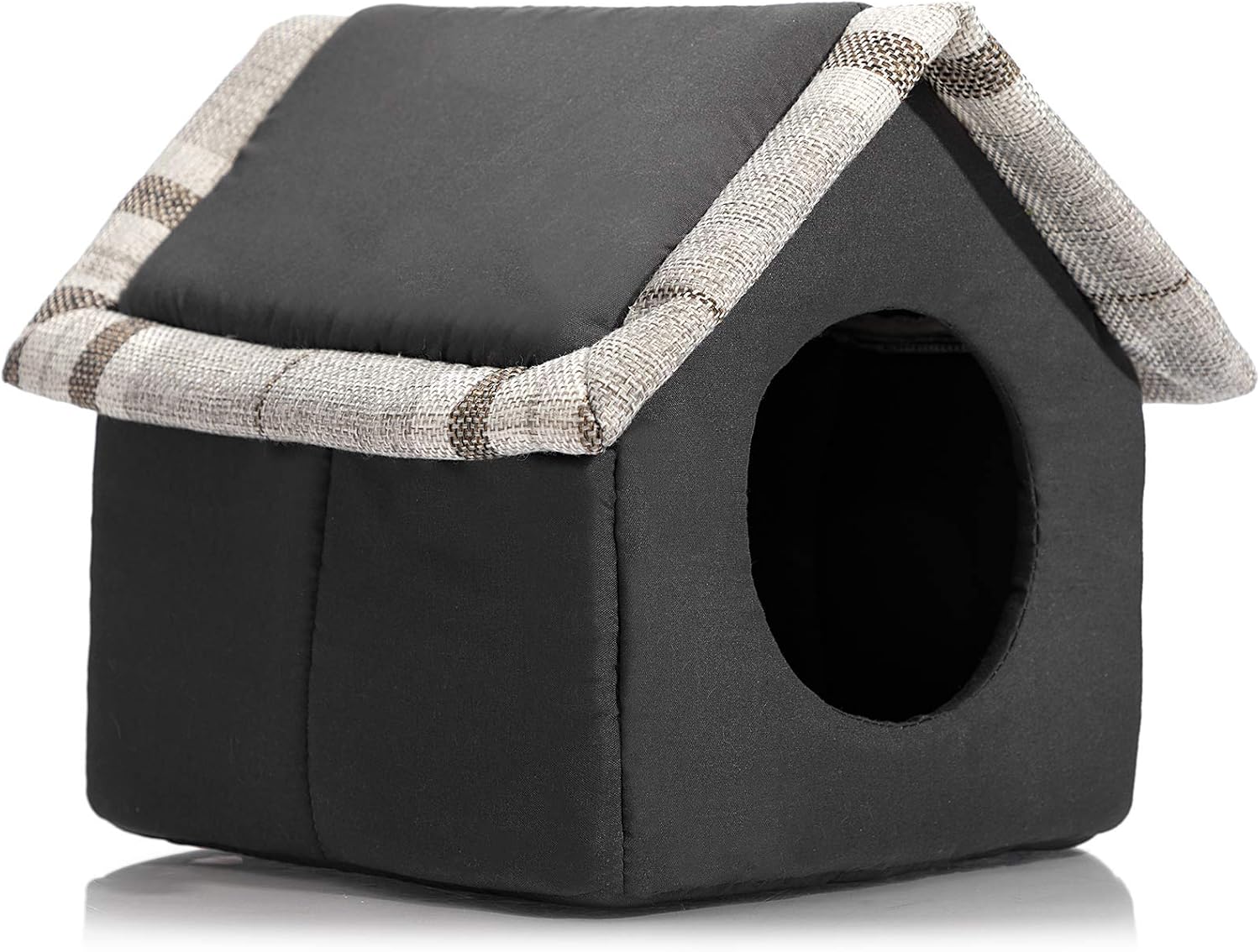 Hollypet Warm Small Pet Animals Bed Dutch Pig Hamster Nest Hedgehog Rat Chinchilla Guinea Habitat Mini House,Dark Gray