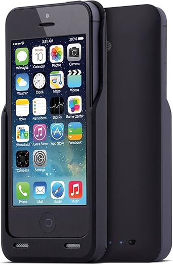 Amazon Com At T Iphone Se 5 5s Extended Life Battery Case Charger Black Everything Else