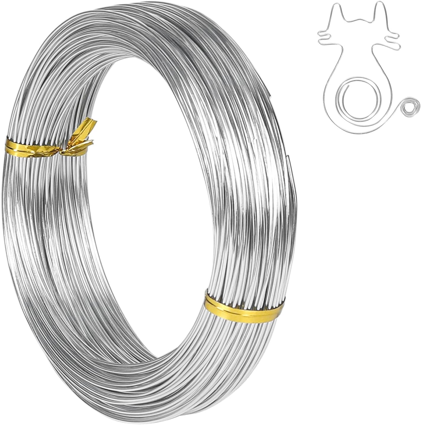 18 Gauge 1mm Aluminum Craft Wire, 165 Feet Bendable Metal Wire for Sculpting, Bike Modelling Skeleton Crafting Floral Making, Jewelry Making, Weaving and Wrapping