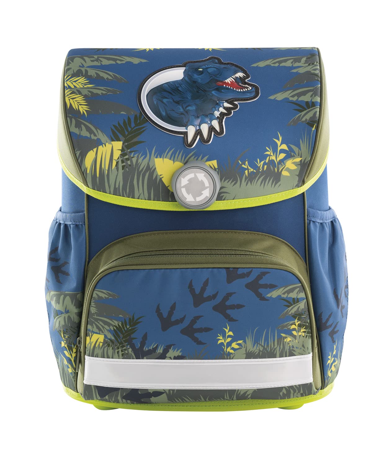 Eberhard Faber 577651 - Schulranzen Set Dinosaurier, EFAlino, 4-teilig, mit Schulrucksack, Schüleretui, Schlamperrolle und Turnbeutel