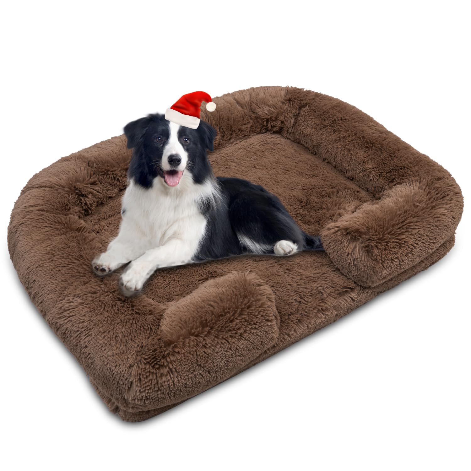 Dogs/Cats Curved Sofa Style Bed,Orthopedic Memory Foam Dog Bed