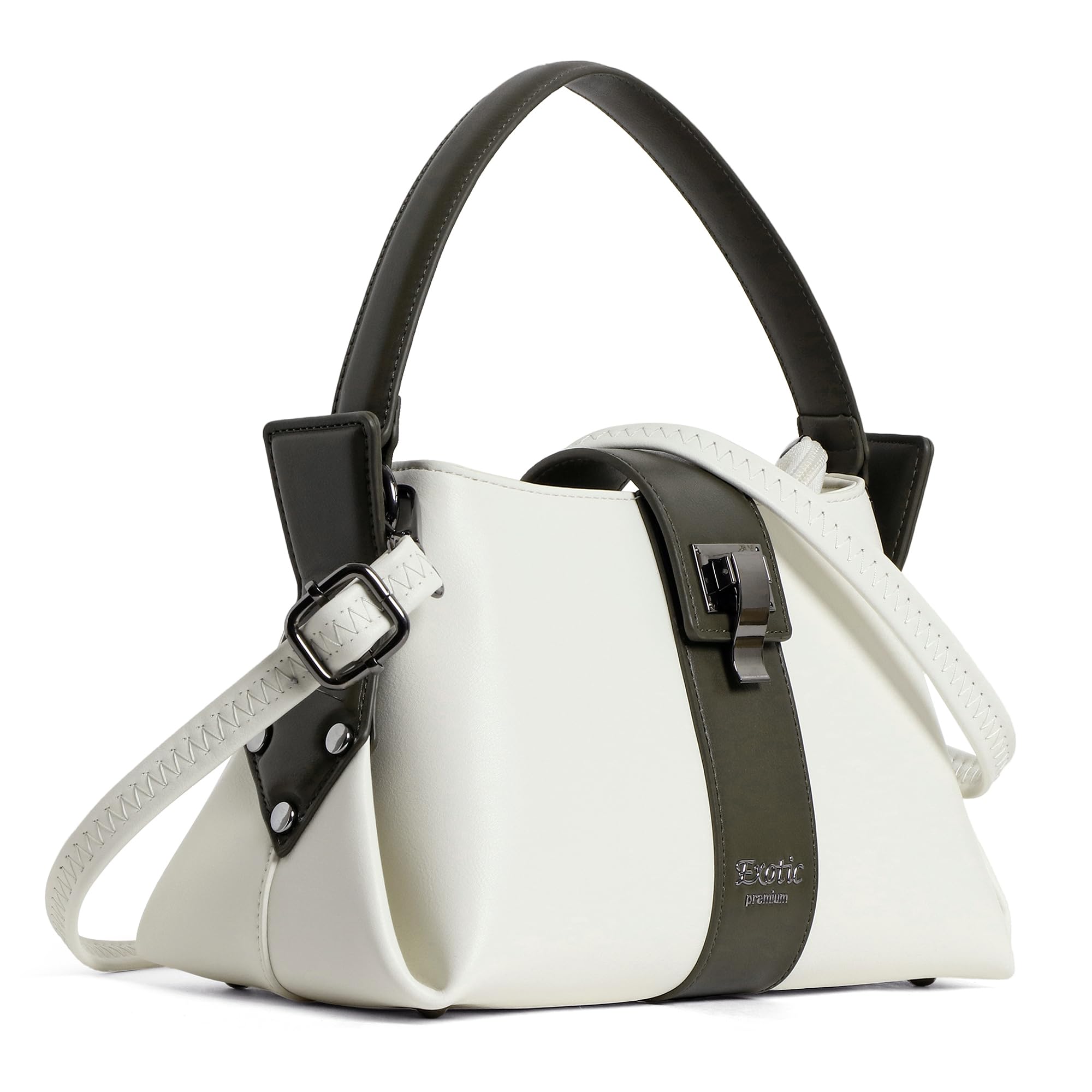 exotic Premium Stylish Dual Tone Elegant Buckle Hand & Sling Bag – Cruise Couture Collection-picture-36