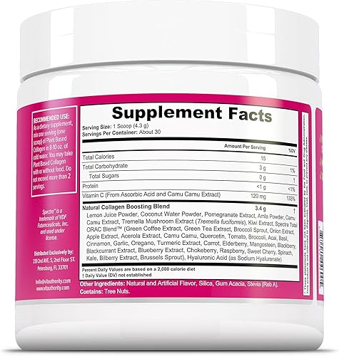 Miniatura 3 de Vitauthority Colágeno vegano en polvo para mujeres, suplemento de colágeno a base de plantas para mujeres con vitaminas veganas patentadas para el