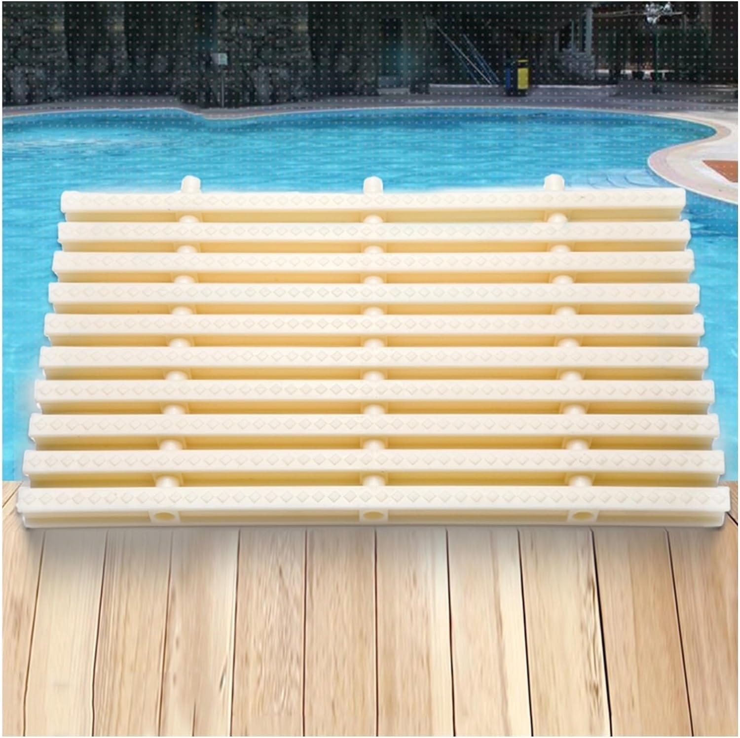 WQPMNYG 4PCS Swimming Pool Drain Cover Grate - Durable Plastic Drainage Grating for Gardens & Driveways - Effective Water Overflow Protection Grids
