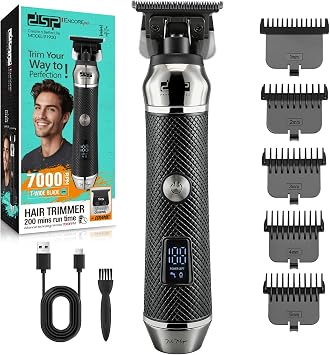 DSP Zero Gap Trimmer, T Blade Trimmer, Hair Edgers for Men, Professional Beard Trimmers for Barber, Mustache Facial, Ceramic Blade