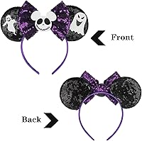Vista 215 de FANYITY Orejas de ratón, diadema de lentejuelas con orejas de ratón para niños, niñas y mujeres (MN)