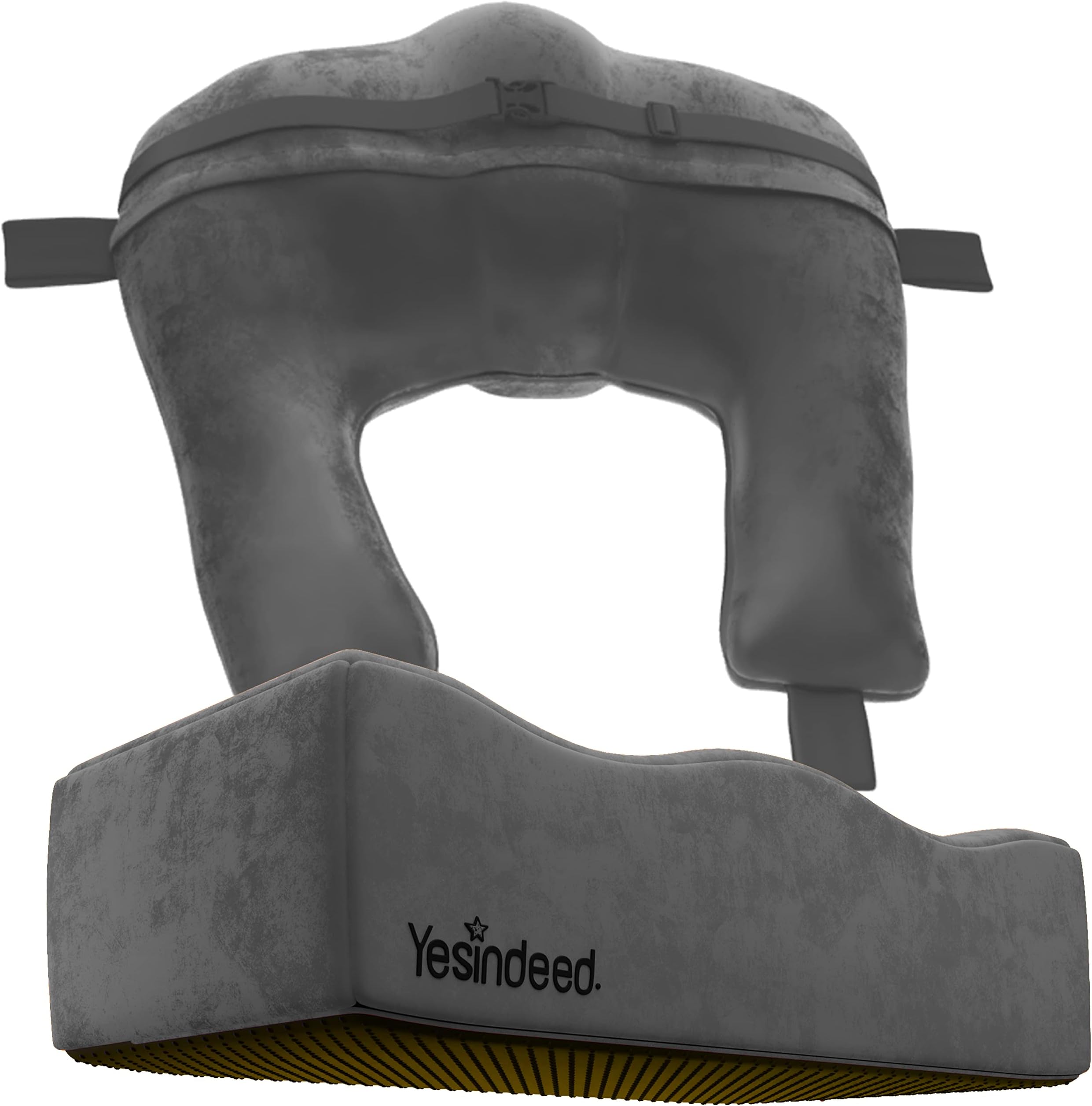 Brazilian Butt Lift Pillow + Back Support – Dr. Approved BBL Foam Pillow Set with Carry Bag, Comfortable & Firm Recovery Cushion for Post Surgery Sitting Relief, Lightweight & Portable, Grey