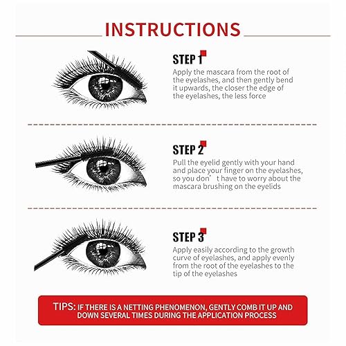 Miniatura 7 de Yanoina - Máscara de pestañas súper larga Yanquina, resistente al agua 4D y a prueba de sudor, máscara de pestañas súper larga y lujosa, de secado