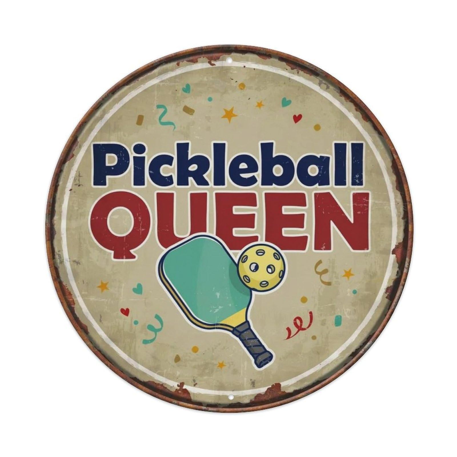 Pickleball Queen Metal Tin Sign Plaque