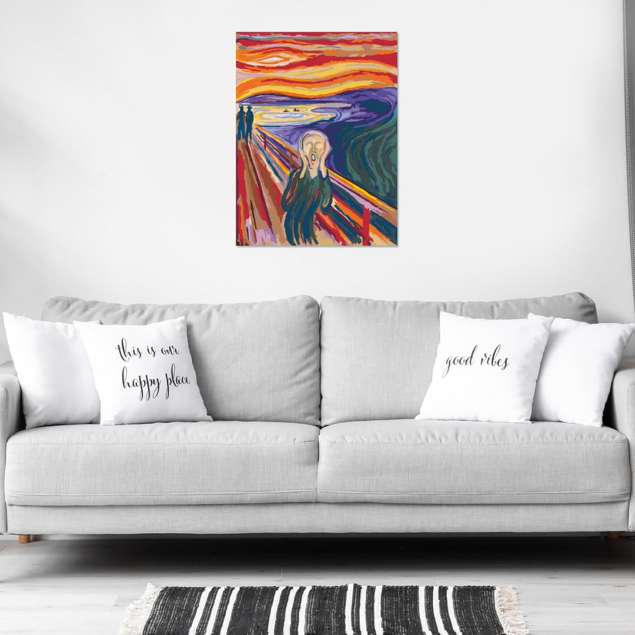 Ravensburger CreArt: Munch L'Urlo – Dipingere con i Numeri Adulti, Attività Creativa e Rilassante, Kit Pittura con Pennello e Colori Inclusi, 30 x 40 cm, Idee Regalo