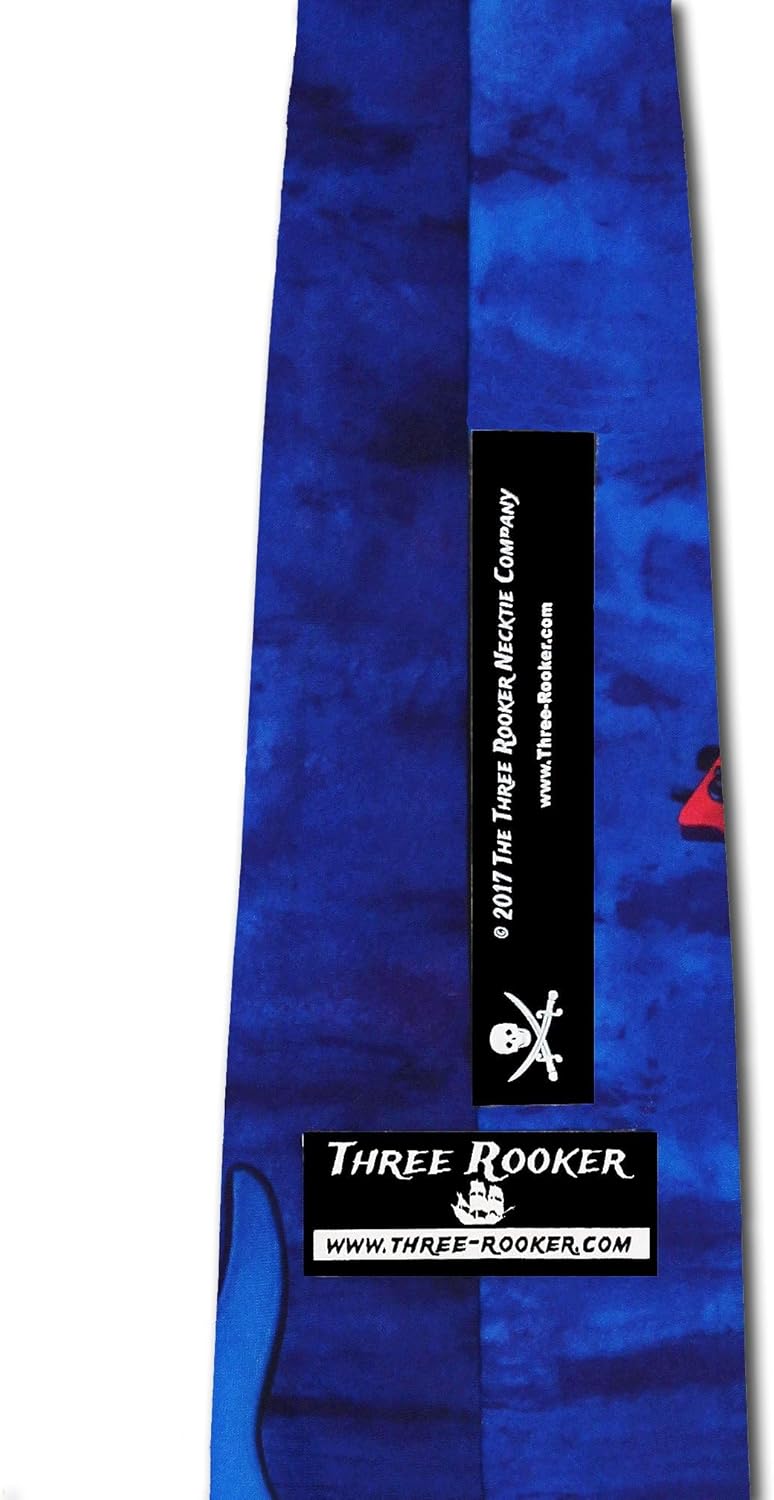 Three Rooker Electric Guitar tie Mens Neckties