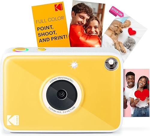 Miniatura 9 de Kodak Printomatic+ Paquete de Regalo de Cámara Digital de Impresión Instantánea a Todo Color + Estuche + Papel Fotográfico Zink 2x3 con Respaldo
