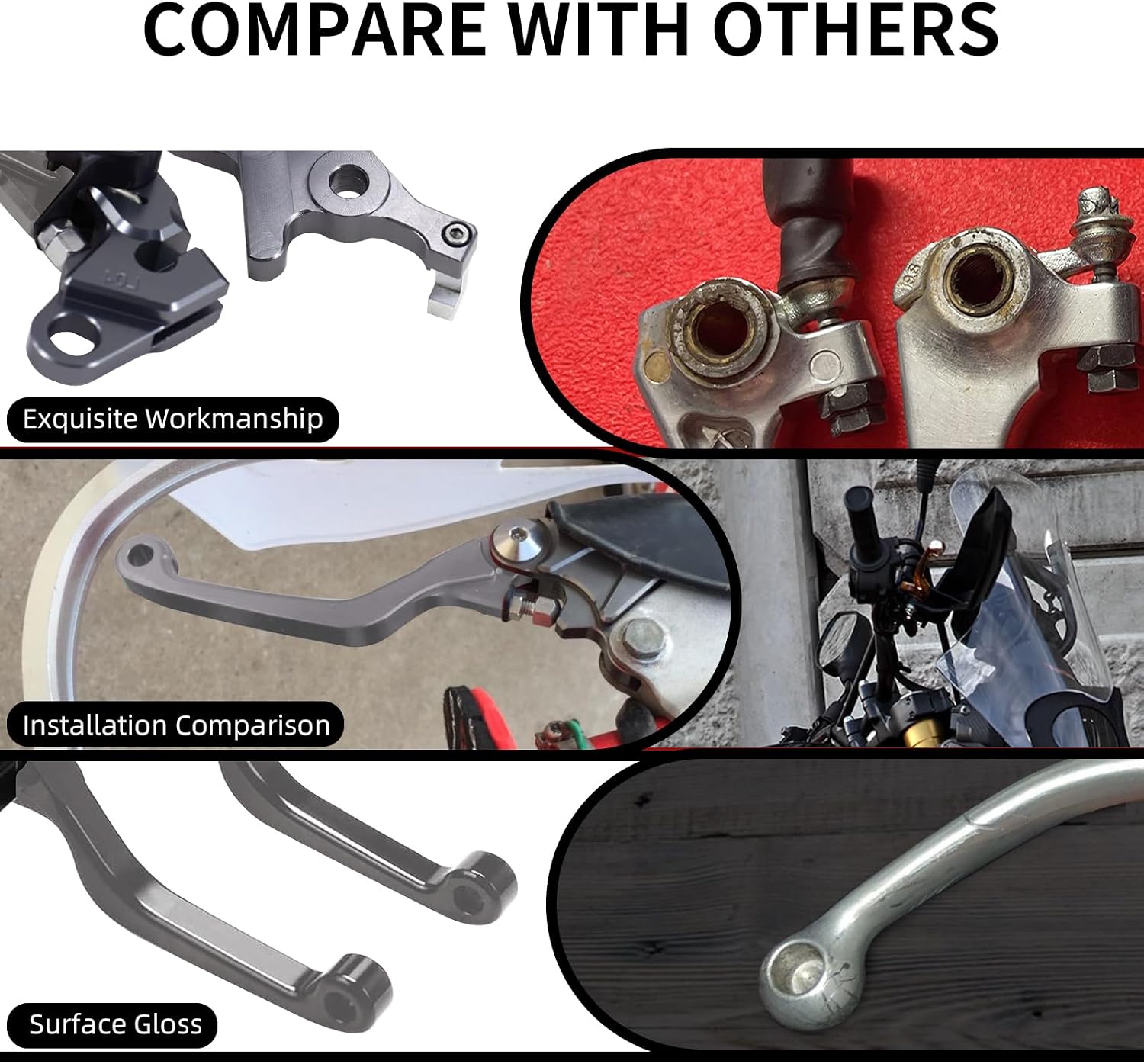 Dirt Bike Clutch Brake Lever,CNC Billet Pivot Levers for CRF300L 21-24/CRF300L Rally 21-24/CRF250L 13-20/CRF250 Rally 17-20 - Titanium