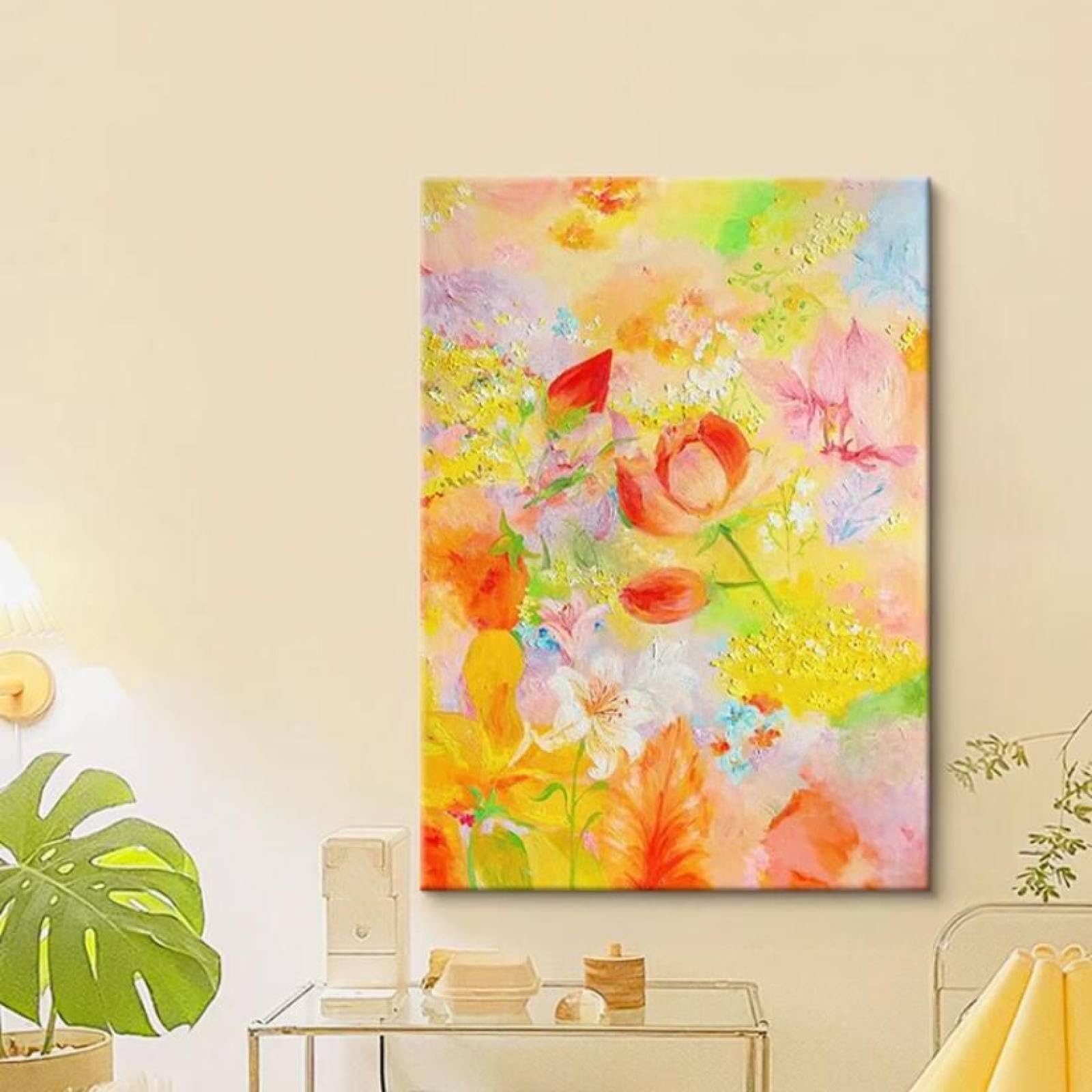Peinture décorative murale fleur crème pour une maison chaleureuse