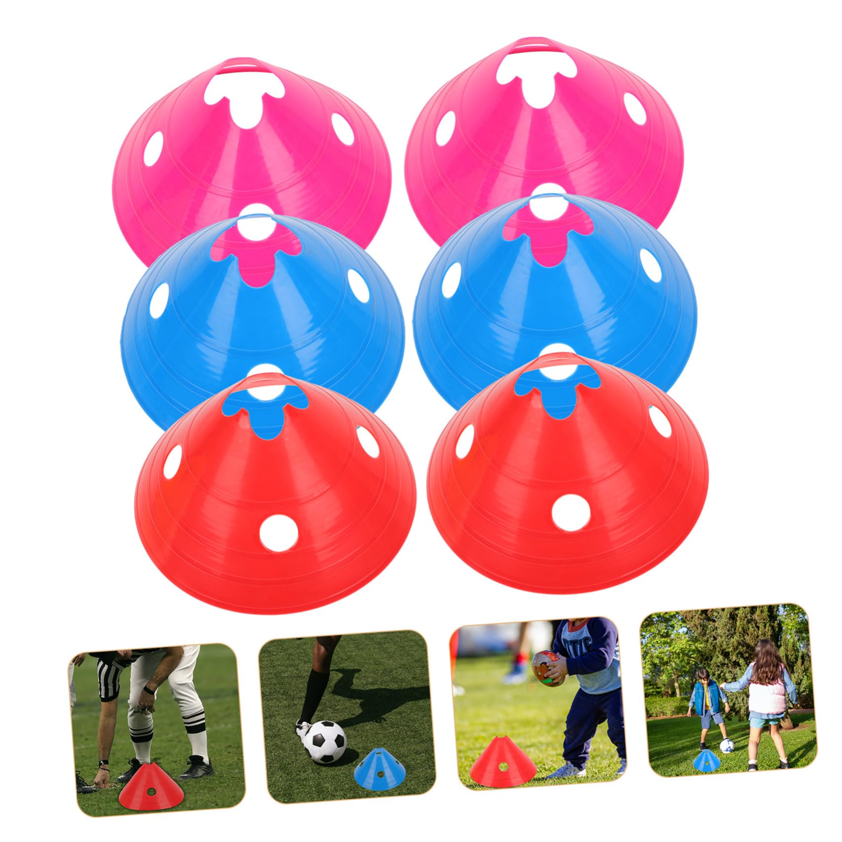 BESPORTBLE 6piezas Discos De Entrenamiento De Fútbol Vallas para Entrenamiento Herramientas De Agilidad Ligera