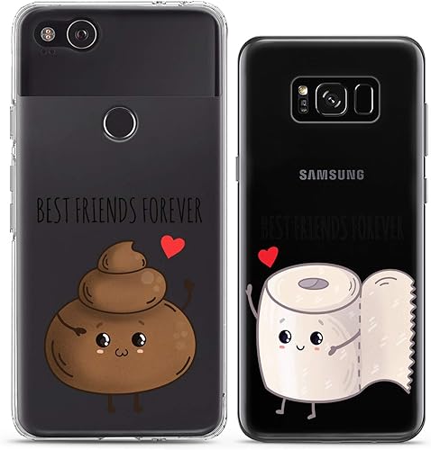 Miniatura 6 de Cavka Fundas a juego para parejas compatibles con iPhone 16 15 14 13 12 11 Pro Max Mini Xs X 6s 8 Plus 7+ Xr 10 SE 5 papel transparente cubierta