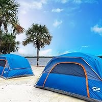 Vista 5 de CAMPROS CP Tents for Camping 2/4/6 Person Tent Waterproof Windproof Double Layer Camping Tent, Easy Setup Dome Tent with Large Mesh Windows & Wider