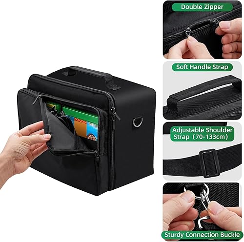 Miniatura 4 de Wigearss Travel Case for Xbox Series X, Carrying Case with Detachable Shoulder Strap, Large Capacity, Protective Storage Bag for Xbox Series X