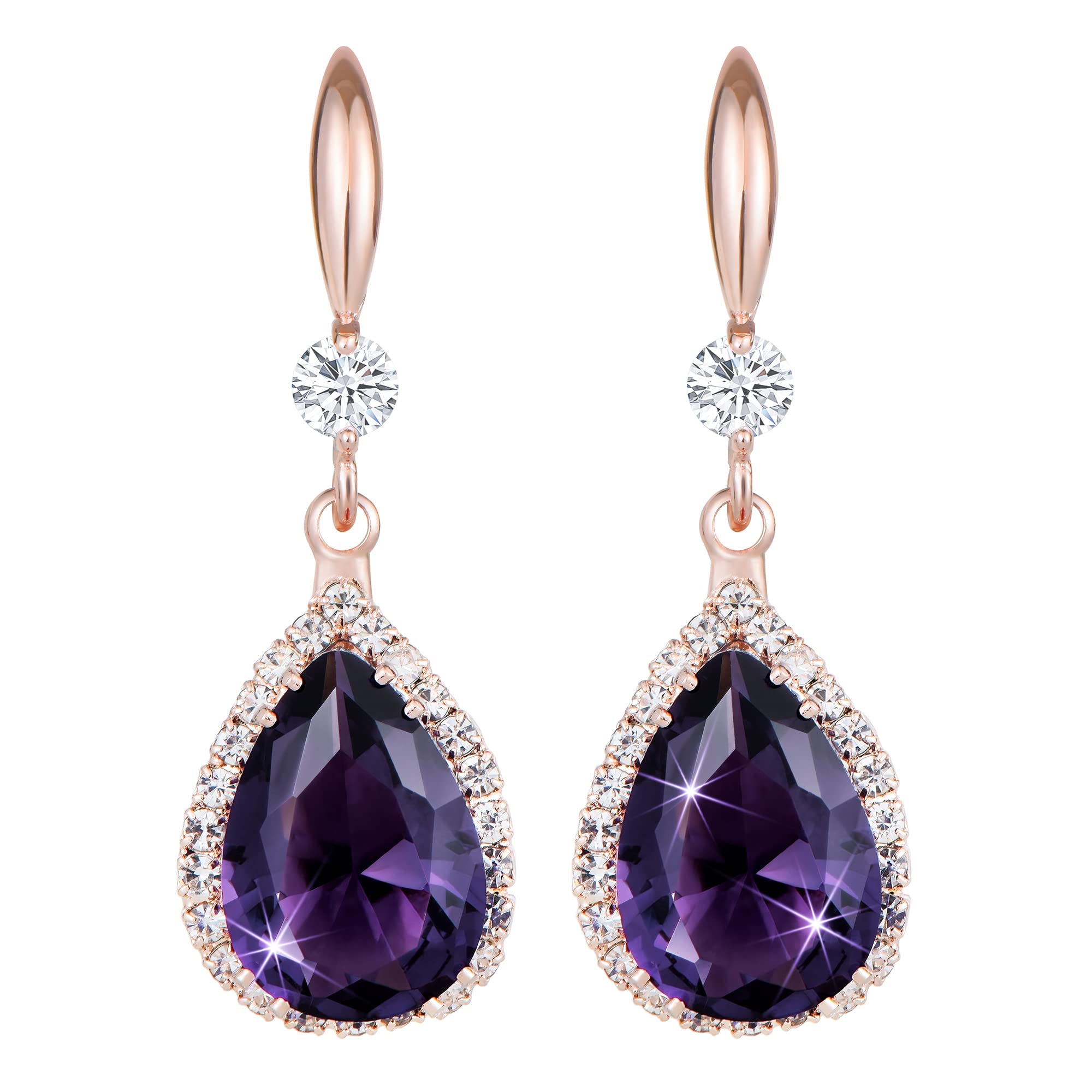 Orecchini pendenti Gioielli Valenza Mazzoni in oro rosa con zirconia cubica multicolor medium - 242575 - Gioielleria Mazzoni