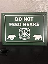 ZMKDLL US Forest Service Do Not Feed Bears Metal Sign Trail Camping Camp Cabin 12x8, A5