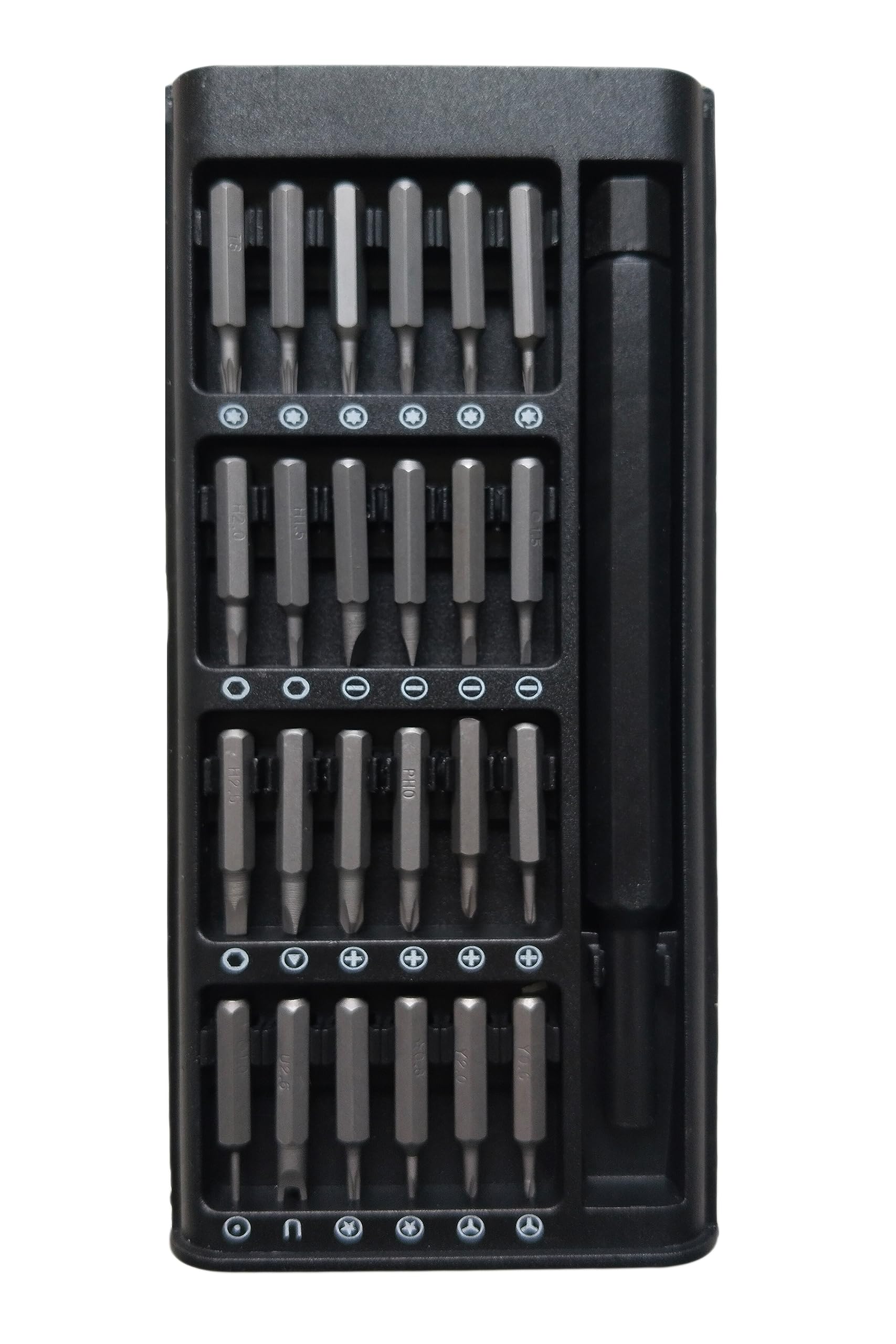 Plan4Buy 24 In 1 Mini Precision Screwdriver Set with Magnetic Head & S2 Steel Bits for Mobile Phone, Tablet, PC & Household Repair Tool Kit - Black (B0C6Y5DHLS) Amazon Price History, Amazon Price Tracker