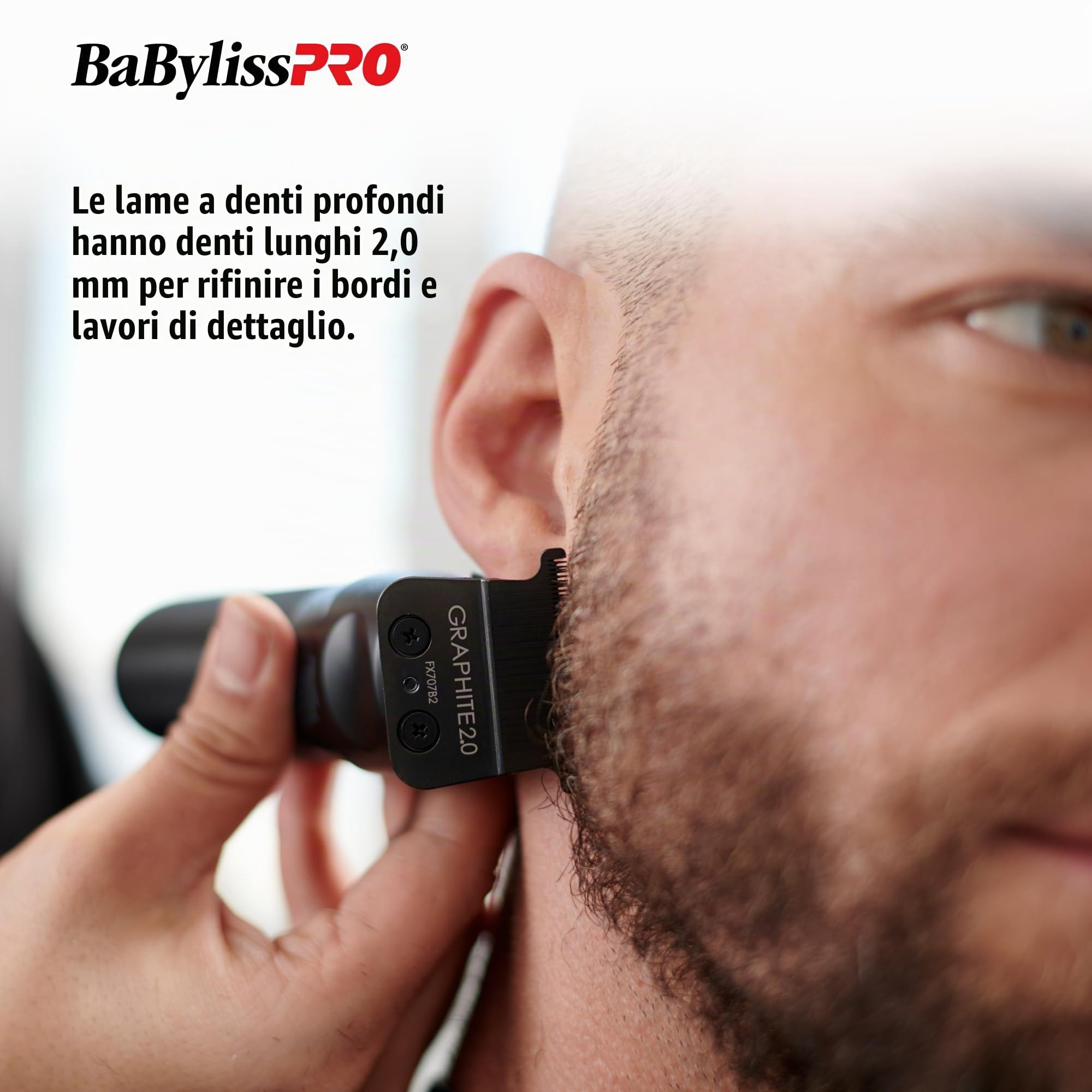BaBylissPRO Lama di ricambio T-Blade a denti profondi - FX707B2 grafite per uomo, 1 pezzo