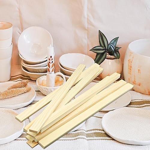 Miniatura 3 de 10 piezas de guía de barro rodante de enseñanza de cerámica, rodillo de arcilla de madera para herramientas de arcilla, herramientas de cerámica con