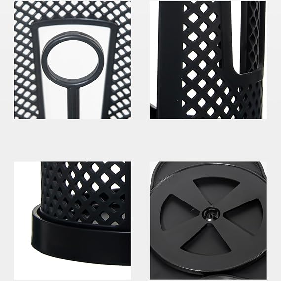 Rotating Cup and Lid Organizer, Small Ring Portable Plastic Organizer for Paper Cups and Lids, 4 Compartments, 360° Rotating Cup Holder Paper Cup Dispenser