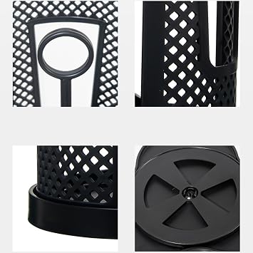 Rotating Cup and Lid Organizer, Small Ring Portable Plastic Organizer for Paper Cups and Lids, 4 Compartments, 360° Rotating Cup Holder Paper Cup Dispenser