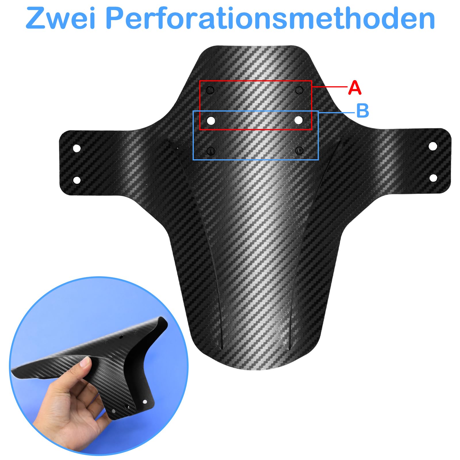 FETESNICE MTB Mudguard błotniki rowerowe do roweru górskiego (24-29 cali), uniwersalne błotniki MTB do większości rowerów