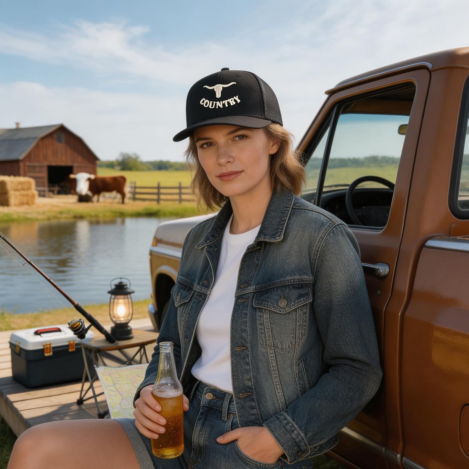 Western Country Trucker Hat for Men & Women