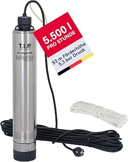 T.I.P. Tiefbrunnenpumpe ab Ø 10 cm Brunnen, 5.700 l/h, 40 m Förderhöhe