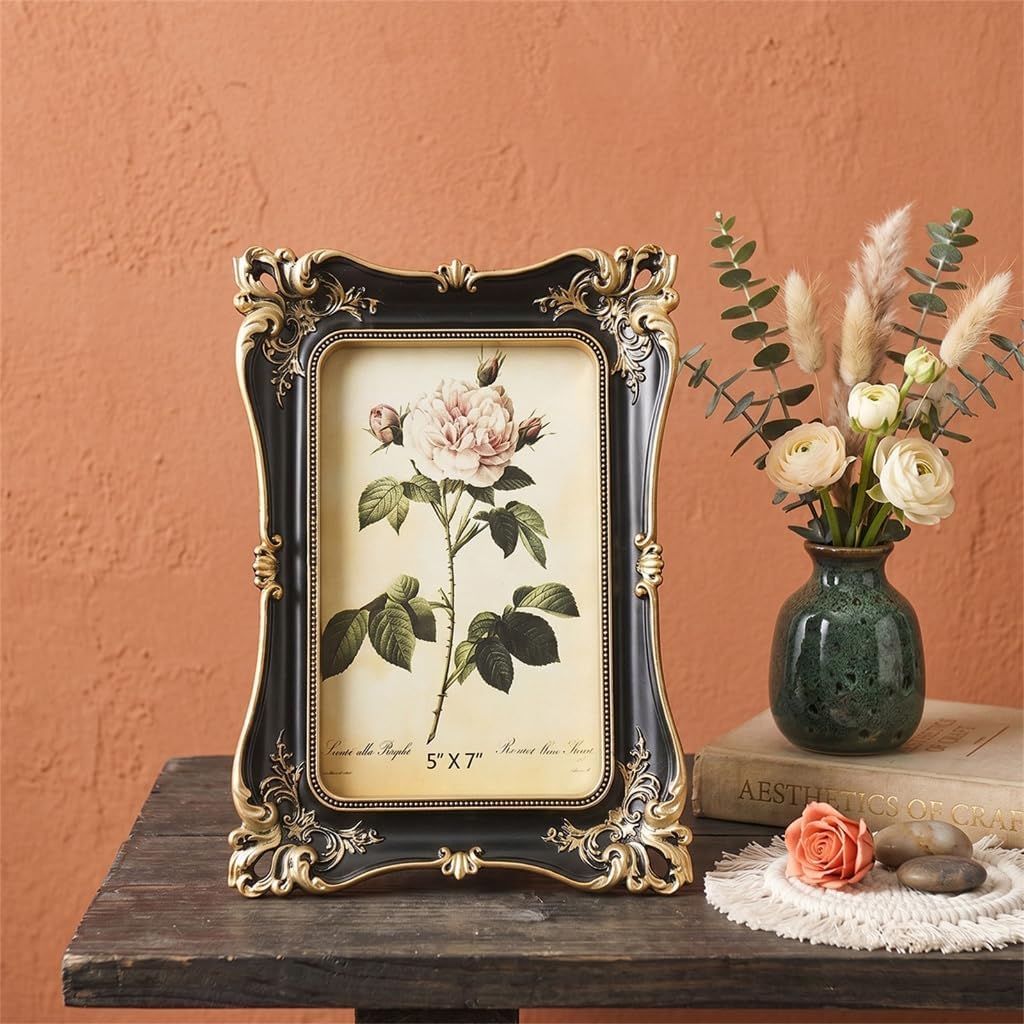 Retro Picture Frame Antique Ornate Photo Frame Decorative Photo Frame Home