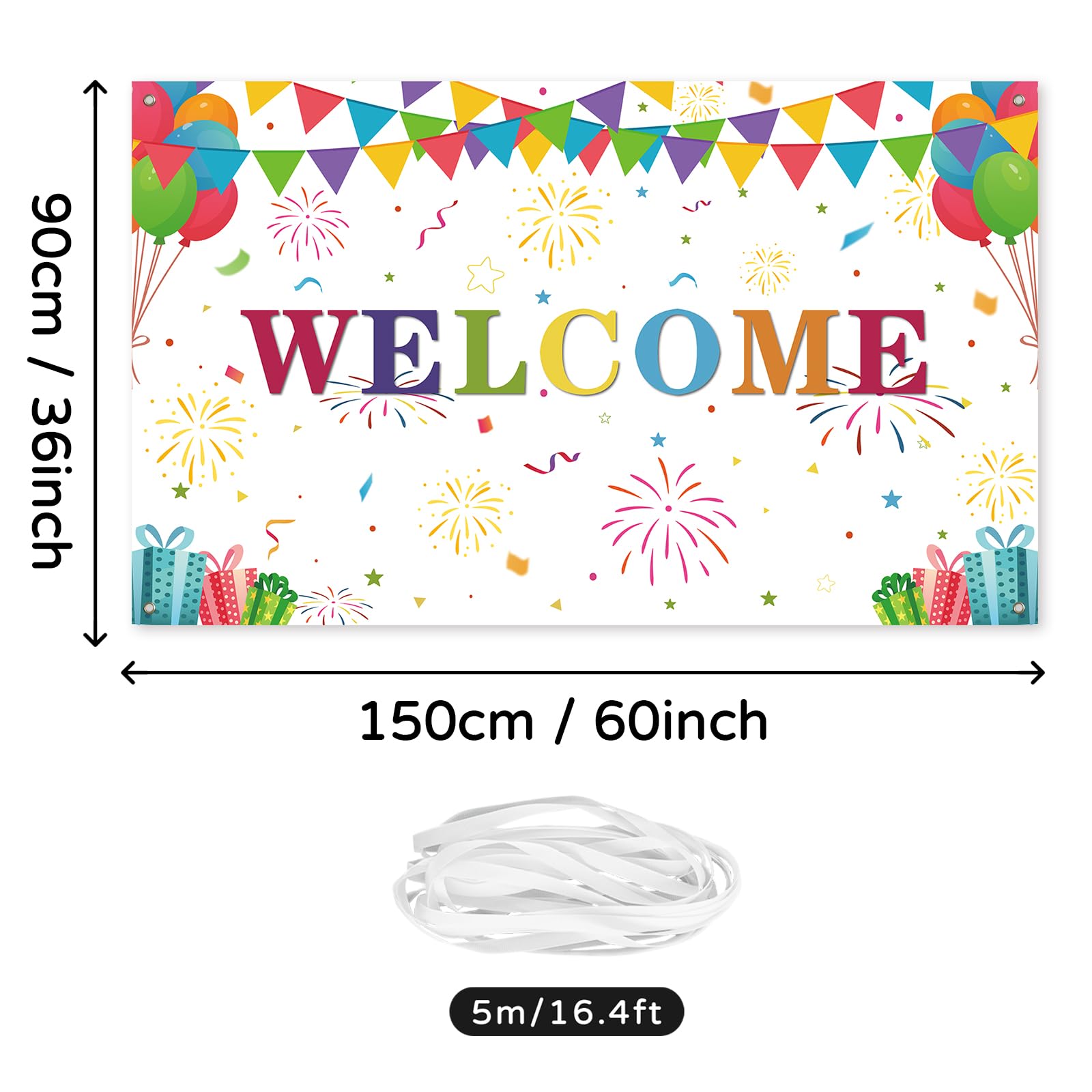 Koliphy Welcome Decorations, Welcome Banner for Welcome Home Family Celebration Welcome Back to School, Classroom - Image 2