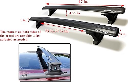 Miniatura 5 de Brightlines - Barras transversales para portaequipajes compatibles con Jeep Grand Cherokee AltitudeSRT 2011-2020 con molduras negras en el techo