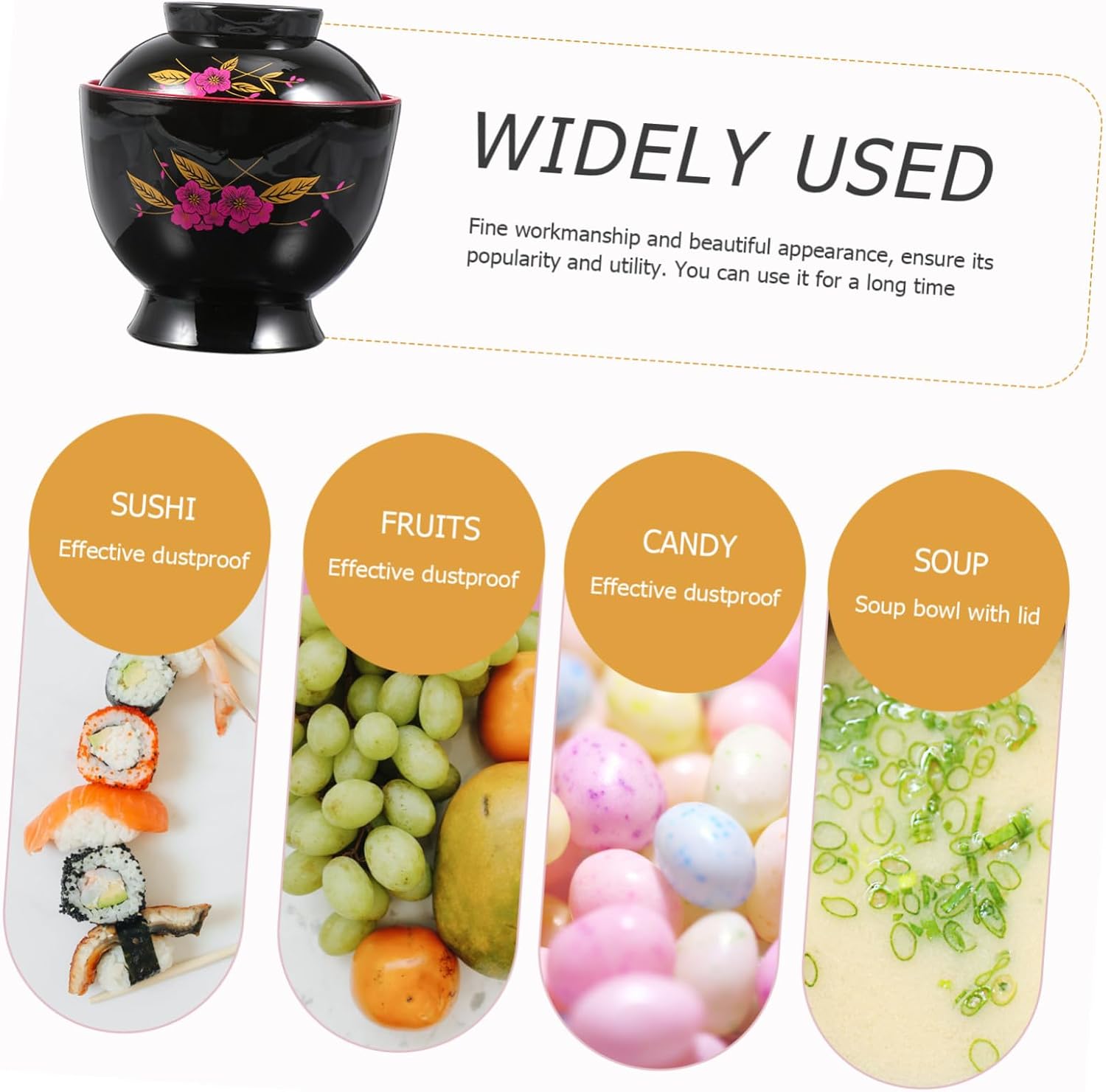 Japanese Style Plastic Miso Bowl for Ramen, Noodles, Salad image 4