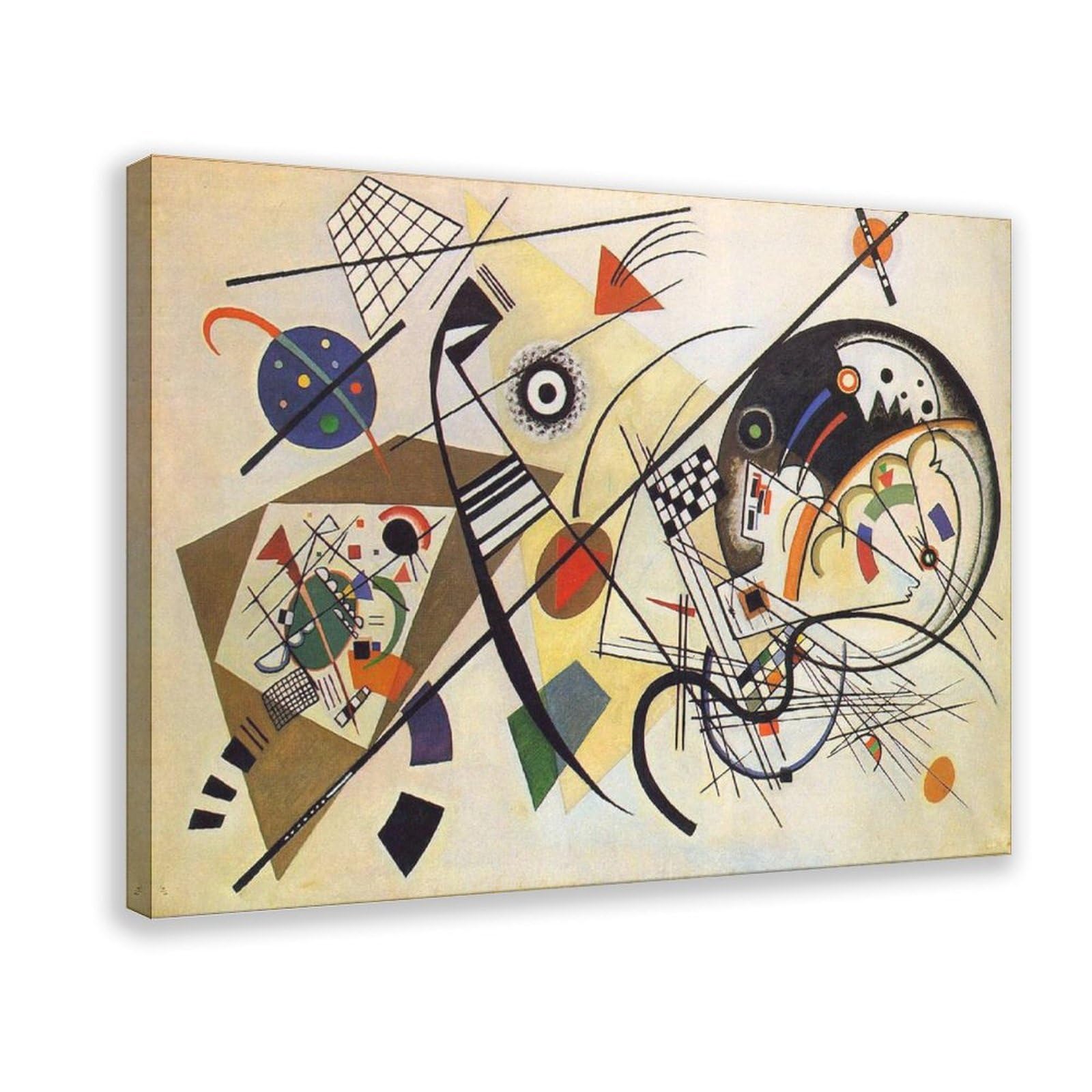 WCYB Transverse Line Wassily Kandinsky Posters Prints Canvas Deco Paintings Wall Art Hangable Frame 12" L X 18" W