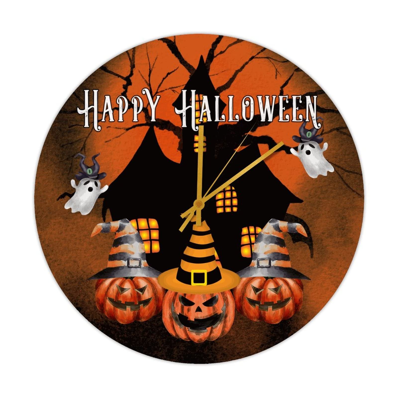 Horloge de vampire en bois déco Halloween pour salle de jeux