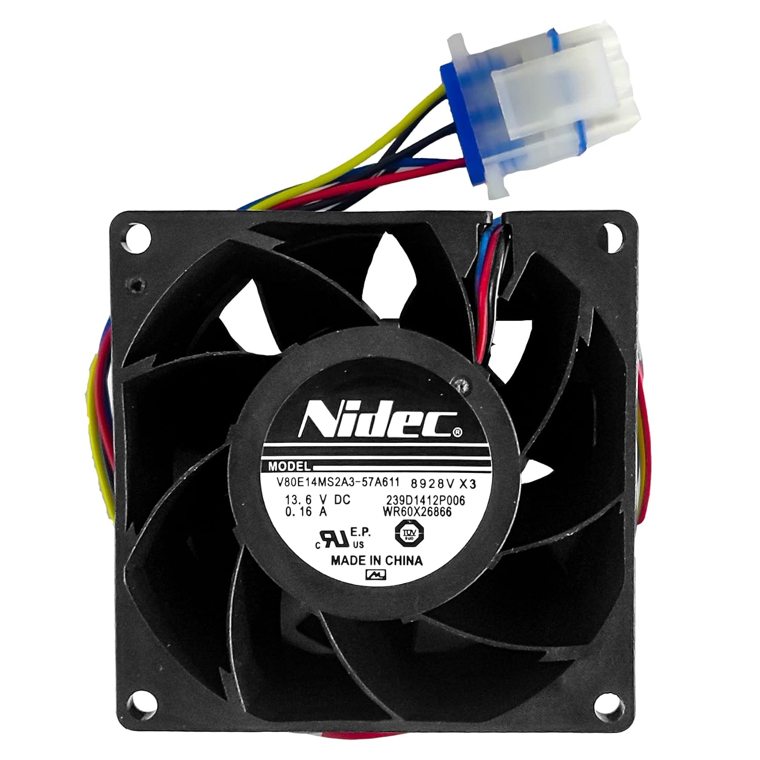 𝟮𝟬𝟮𝟯 𝙐𝙥𝙜𝙧𝙖𝙙𝙚𝙙 WR60X26866 Refrigerator Evaporator Fan Motor(OEM), Fit for GE Refrigrator, Replace V80E14MS2A3-57A611, WR60X26033, WR60X10341, WR60X10356, WR60X10357, etc - 15 Years Warranty