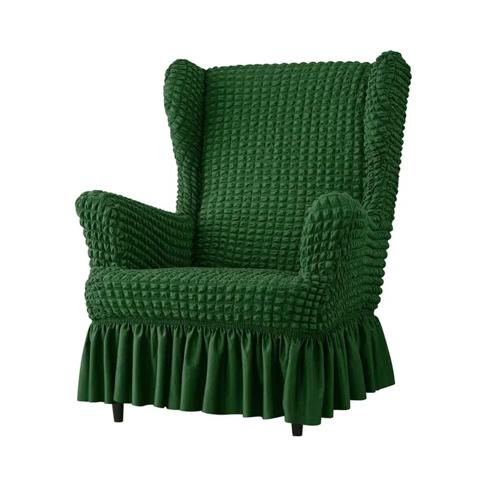 GCYEIDMA Wing Chair Slipcover 1PC Elastic Wingback Chair Covers Soild Color Wing Slipcovers Armchair Protector Dust Cover(Color6)
