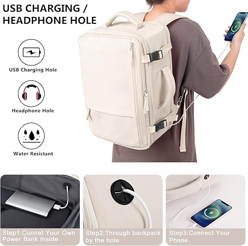Miniatura 5 de Mochila de viaje, mochila de mano para hombres y mujeres, mochila para hombres y mujeres, mochila para viajes de aerolínea, mochila para laptop de