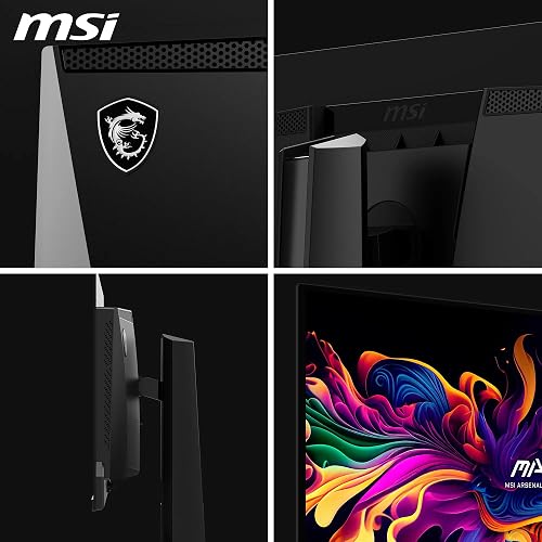 MSI MAG 271P QD-OLED X28 27 Inch WQHD Gaming Screen – Quantum Dot OLED 2560 x 1440, 280Hz / 0.03ms, DisplayHDR True Black 400, HDMI 2.1, DP 1.4a, USB-C (PD 15W), Adjustable Height and Tilt - 5