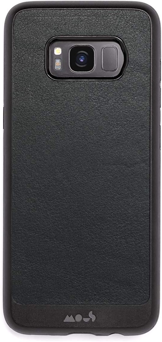 Mous - Case for Samsung Galaxy S8 - Black Leather - Limitless 2.0 - Protective S8 Case - Shockproof Phone Cover