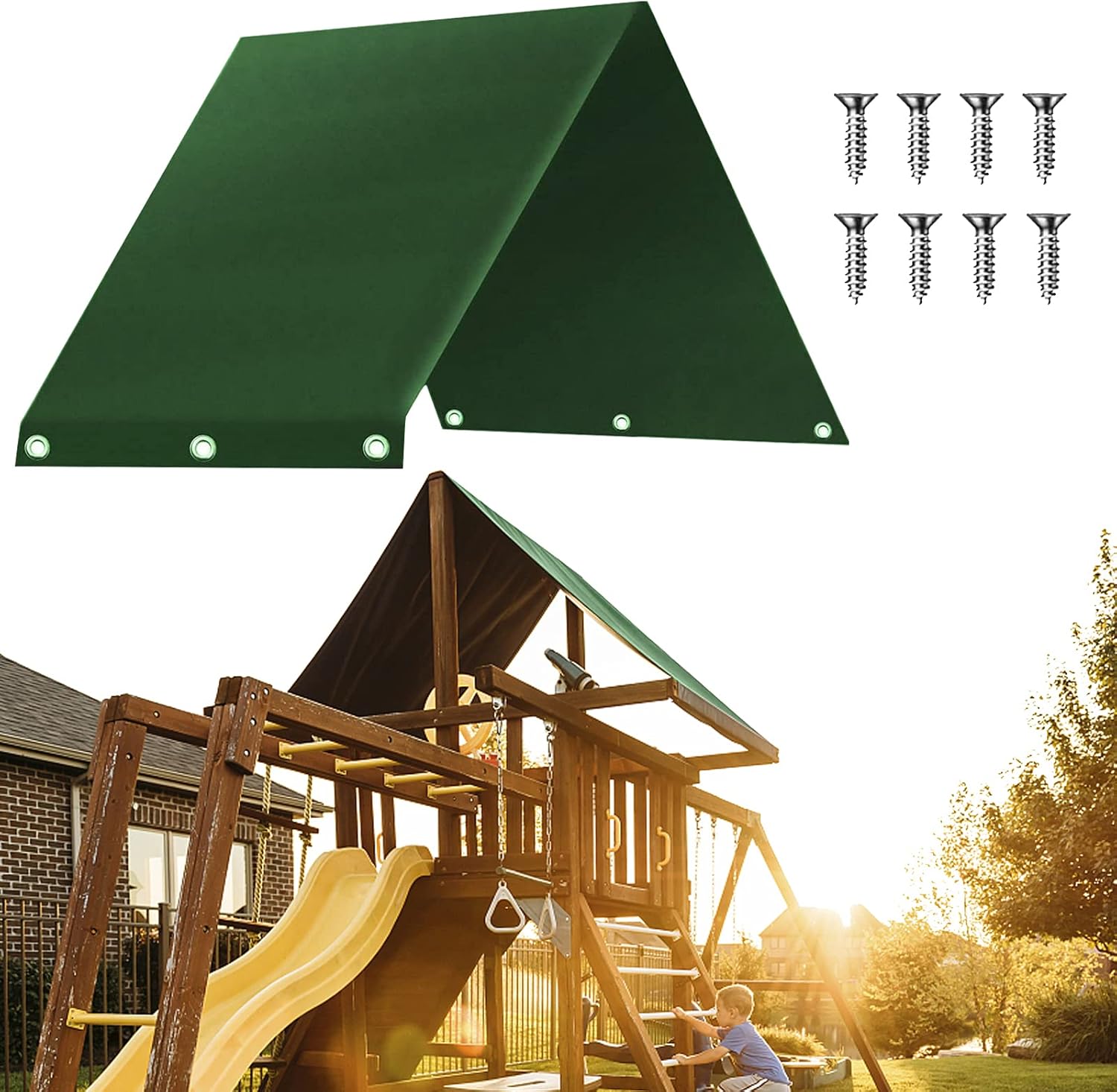MaiKeEr Playground Swing Replacement Canopy, Outdoor Swing