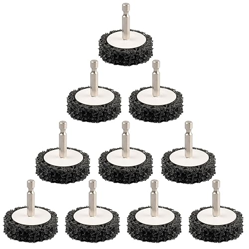 Disco de tira de 2 pulgadas con vástago hexagonal de 14 pulgadas, rueda peladora de pintura para eliminar óxido, eliminar pintura, limpia soldaduras.