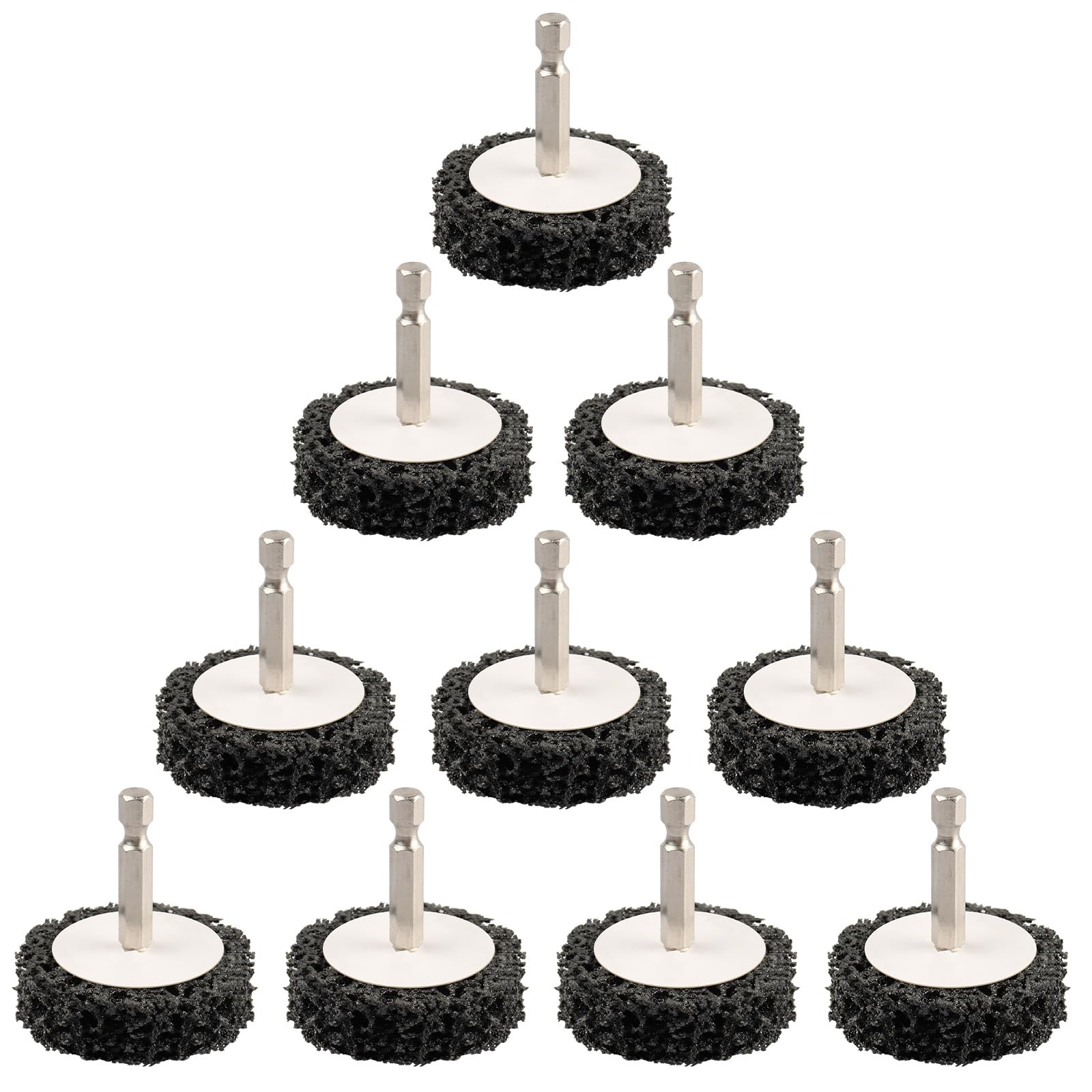 ZORUNNA 2" 10Pcs Strip Disc with 1/4" Hex Shank, Paint Stripper Wheel for Rust Removal Removing Paint, Cleans Welds.